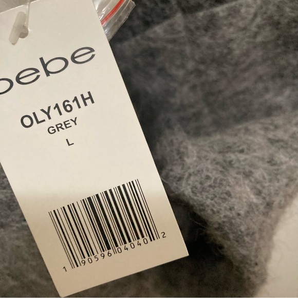 BEBE Women’s Hooded Coat - Gray Size Large - Picture 9 of 14